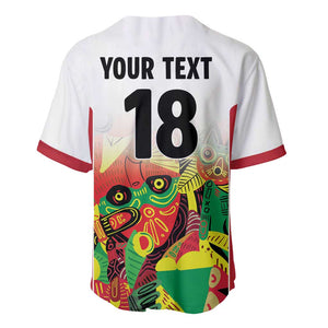 Custom Guyana Football Pride Baseball Jersey Golden Jaguars Go Champion - White - African Pride