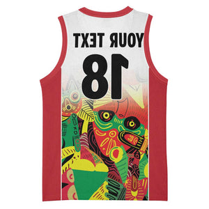 Custom Guyana Football Pride Basketball Jersey Golden Jaguars Go Champion - White - African Pride
