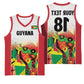 Custom Guyana Football Pride Basketball Jersey Golden Jaguars Go Champion - White - African Pride