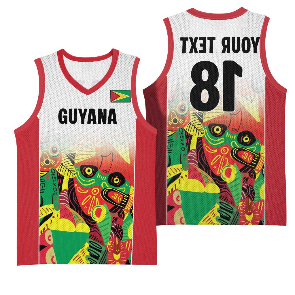 Custom Guyana Football Pride Basketball Jersey Golden Jaguars Go Champion - White - African Pride