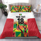 Custom Guyana Football Pride Bedding Set Golden Jaguars Go Champion - White - African Pride