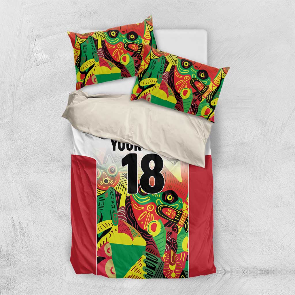 Custom Guyana Football Pride Bedding Set Golden Jaguars Go Champion - White - African Pride