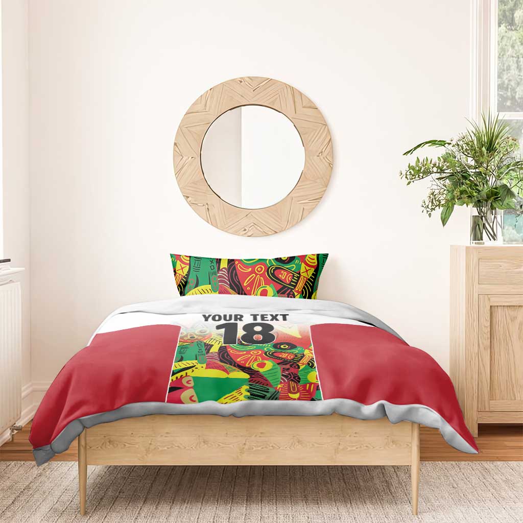 Custom Guyana Football Pride Bedding Set Golden Jaguars Go Champion - White - African Pride