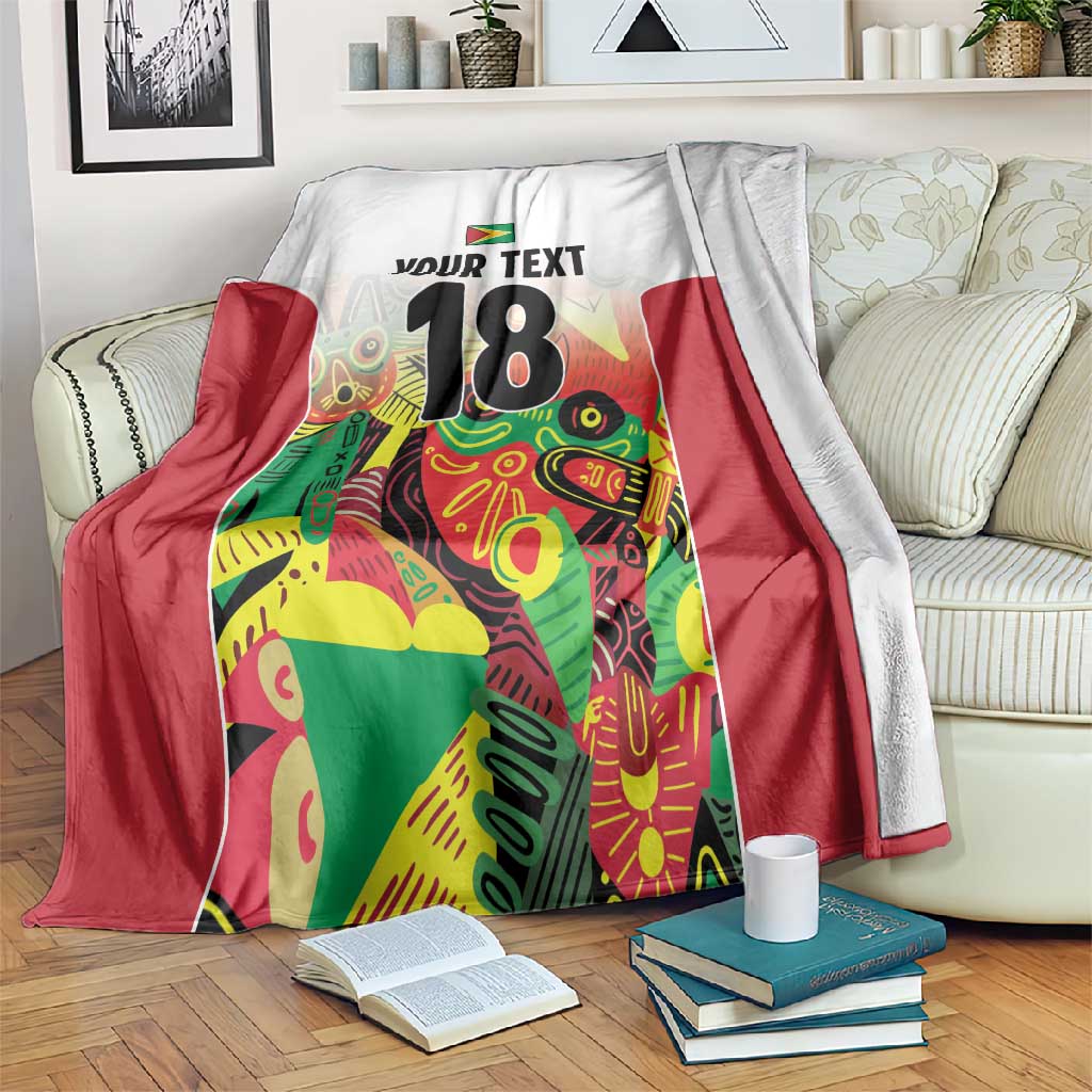 Custom Guyana Football Pride Blanket Golden Jaguars Go Champion - White - African Pride
