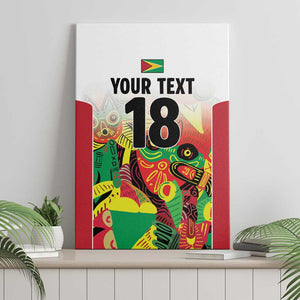 Custom Guyana Football Pride Canvas Wall Art Golden Jaguars Go Champion - White - African Pride