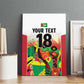 Custom Guyana Football Pride Canvas Wall Art Golden Jaguars Go Champion - White - African Pride