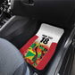 Custom Guyana Football Pride Car Mats Golden Jaguars Go Champion - White - African Pride