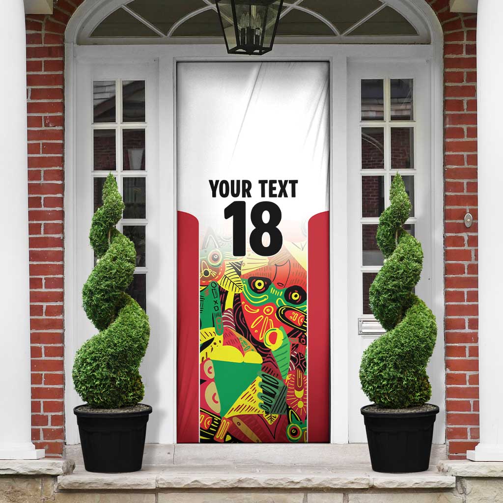 Custom Guyana Football Pride Door Cover Golden Jaguars Go Champion - White