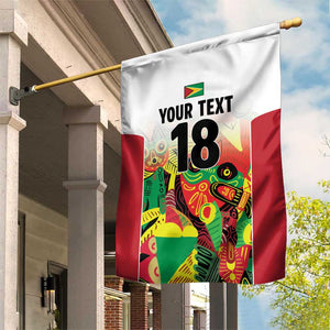 Custom Guyana Football Pride Garden Flag Golden Jaguars Go Champion - White - African Pride