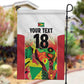 Custom Guyana Football Pride Garden Flag Golden Jaguars Go Champion - White - African Pride