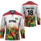 Custom Guyana Football Pride Hockey Jersey Golden Jaguars Go Champion - White