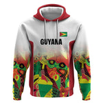 Custom Guyana Football Pride Hoodie Golden Jaguars Go Champion - White - African Pride