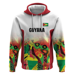 Custom Guyana Football Pride Hoodie Golden Jaguars Go Champion - White - African Pride