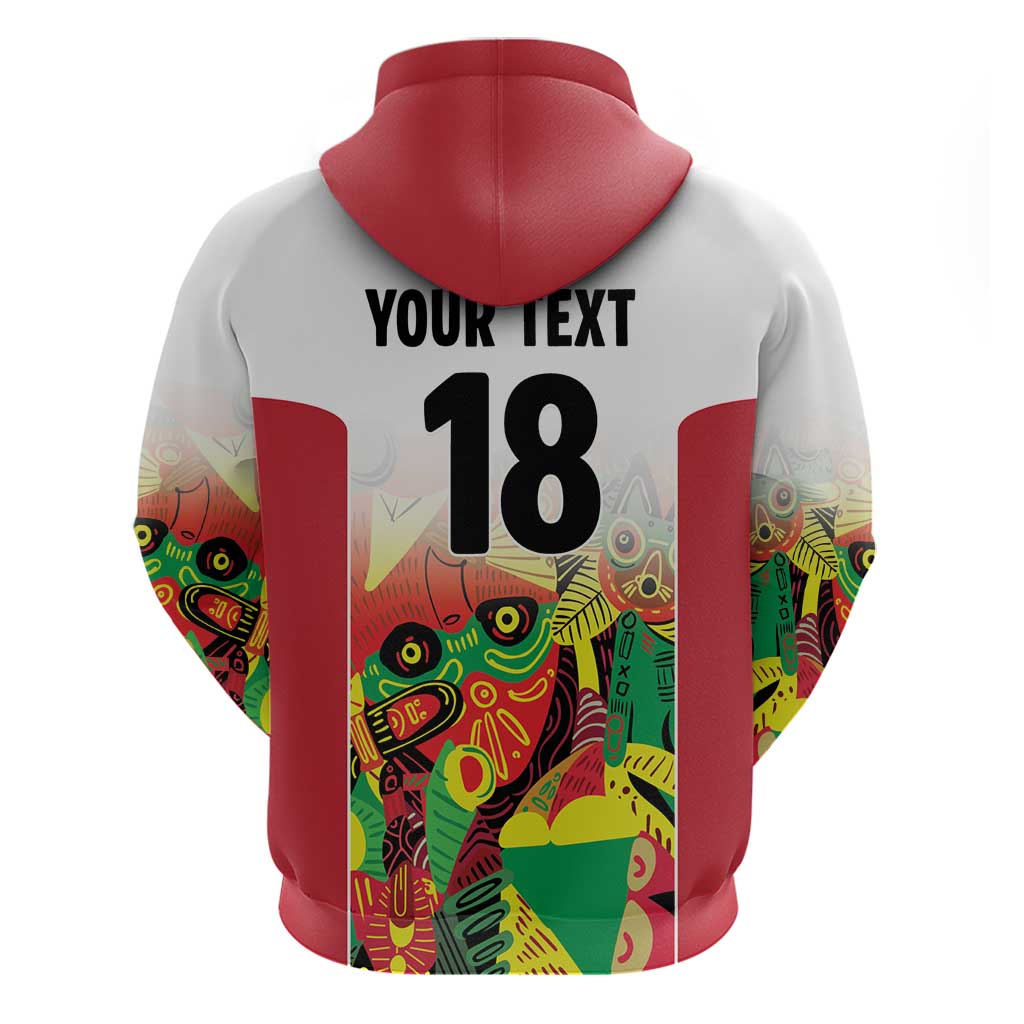 Custom Guyana Football Pride Hoodie Golden Jaguars Go Champion - White - African Pride