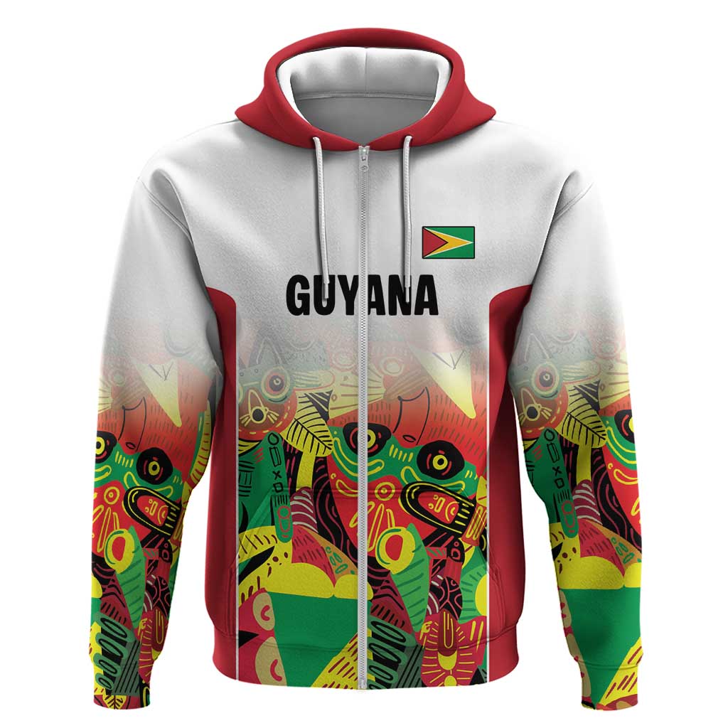 Custom Guyana Football Pride Hoodie Golden Jaguars Go Champion - White - African Pride