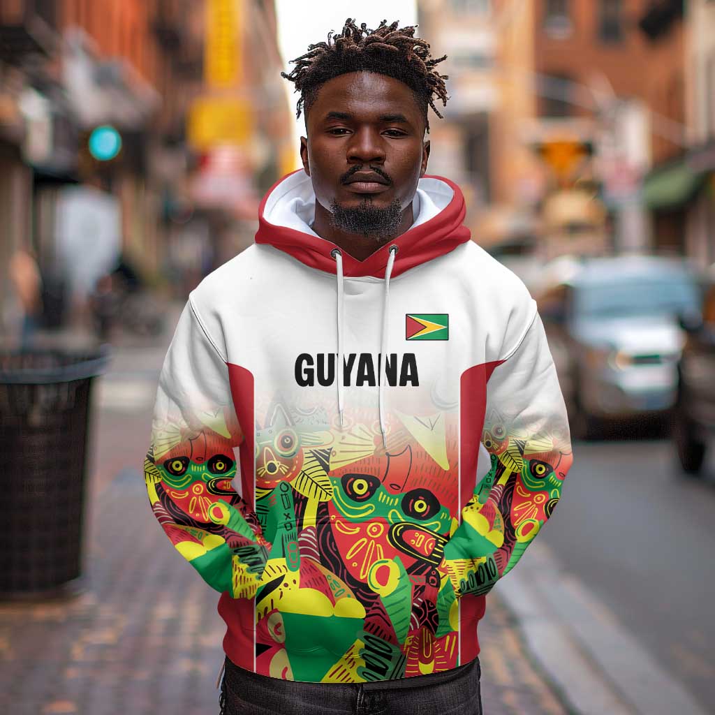 Custom Guyana Football Pride Hoodie Golden Jaguars Go Champion - White - African Pride
