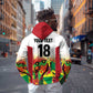 Custom Guyana Football Pride Hoodie Golden Jaguars Go Champion - White - African Pride