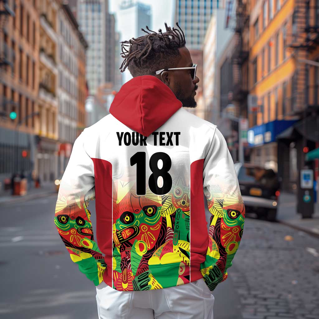 Custom Guyana Football Pride Hoodie Golden Jaguars Go Champion - White - African Pride