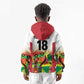 Custom Guyana Football Pride Kid Hoodie Golden Jaguars Go Champion - White - African Pride