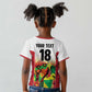 Custom Guyana Football Pride Kid T shirt Golden Jaguars Go Champion - White - African Pride