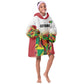Custom Guyana Football Pride Kid Wearable Blanket Hoodie Golden Jaguars Go Champion - White - African Pride
