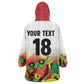 Custom Guyana Football Pride Kid Wearable Blanket Hoodie Golden Jaguars Go Champion - White - African Pride