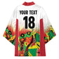 Custom Guyana Football Pride Kimono Golden Jaguars Go Champion - White