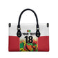 Custom Guyana Football Pride Leather Bag Golden Jaguars Go Champion - White