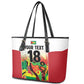 Custom Guyana Football Pride Leather Tote Bag Golden Jaguars Go Champion - White - African Pride