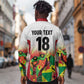 Custom Guyana Football Pride Long Sleeve Button Shirt Golden Jaguars Go Champion - White - African Pride