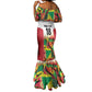 Custom Guyana Football Pride Mermaid Dress Golden Jaguars Go Champion - White - African Pride