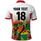 Custom Guyana Football Pride Polo Shirt Golden Jaguars Go Champion - White - African Pride