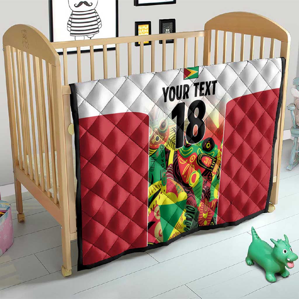 Custom Guyana Football Pride Quilt Golden Jaguars Go Champion - White - African Pride