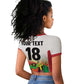 Custom Guyana Football Pride Raglan Cropped T shirt Golden Jaguars Go Champion - White - African Pride