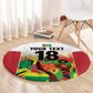 Custom Guyana Football Pride Round Carpet Golden Jaguars Go Champion - White - African Pride
