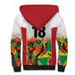 Custom Guyana Football Pride Sherpa Hoodie Golden Jaguars Go Champion - White - African Pride