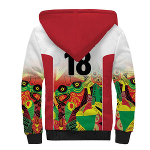 Custom Guyana Football Pride Sherpa Hoodie Golden Jaguars Go Champion - White - African Pride
