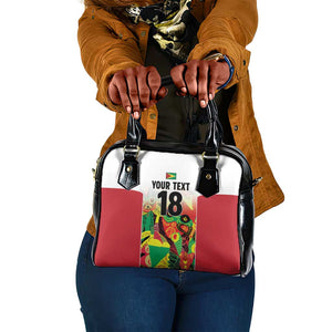 Custom Guyana Football Pride Shoulder Handbag Golden Jaguars Go Champion - White - African Pride