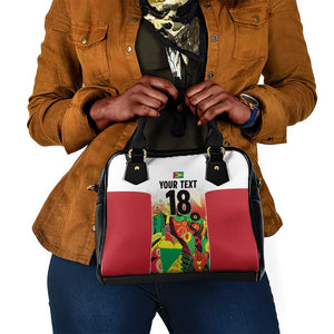 Custom Guyana Football Pride Shoulder Handbag Golden Jaguars Go Champion - White - African Pride