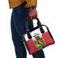 Custom Guyana Football Pride Shoulder Handbag Golden Jaguars Go Champion - White - African Pride