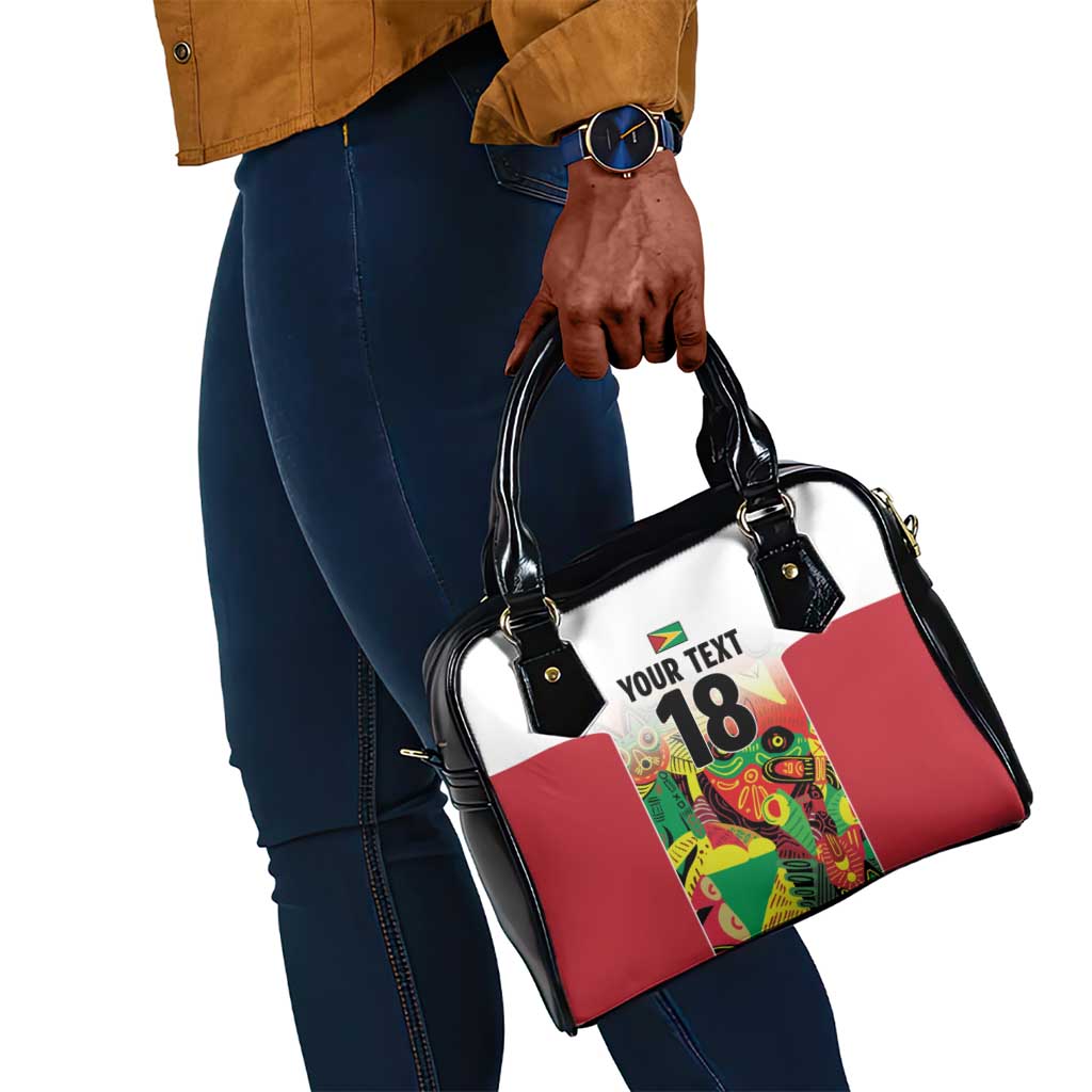 Custom Guyana Football Pride Shoulder Handbag Golden Jaguars Go Champion - White - African Pride