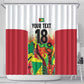Custom Guyana Football Pride Shower Curtain Golden Jaguars Go Champion - White - African Pride
