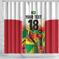 Custom Guyana Football Pride Shower Curtain Golden Jaguars Go Champion - White - African Pride