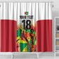 Custom Guyana Football Pride Shower Curtain Golden Jaguars Go Champion - White - African Pride