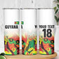 Custom Guyana Football Pride Skinny Tumbler Golden Jaguars Go Champion - White - African Pride