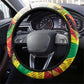 Guyana Football Pride Steering Wheel Cover Golden Jaguars Go Champion - White - African Pride