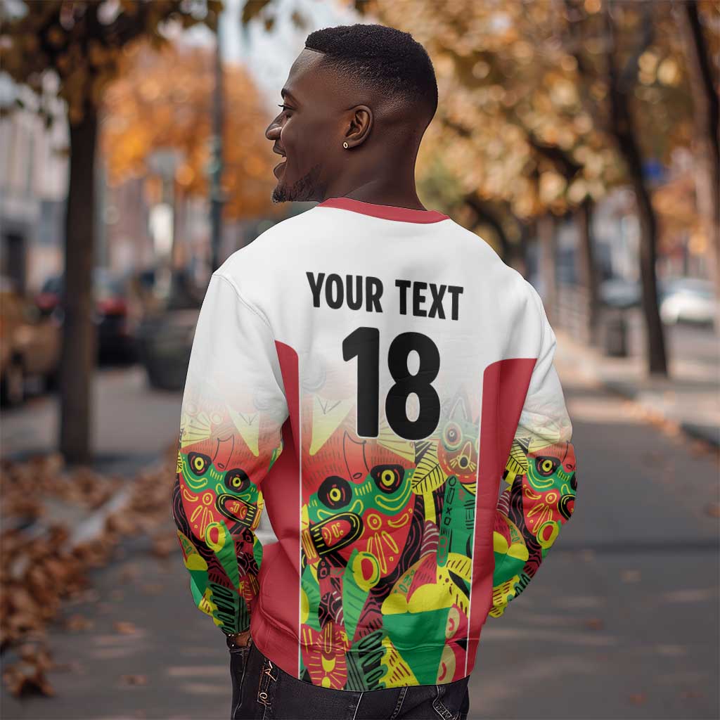 Custom Guyana Football Pride Sweatshirt Golden Jaguars Go Champion - White - African Pride