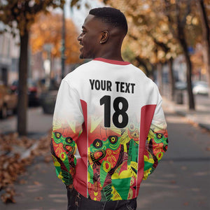 Custom Guyana Football Pride Sweatshirt Golden Jaguars Go Champion - White - African Pride