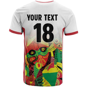 Custom Guyana Football Pride T shirt Golden Jaguars Go Champion - White - African Pride