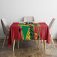 Custom Guyana Football Pride Tablecloth Golden Jaguars Go Champion - White - African Pride